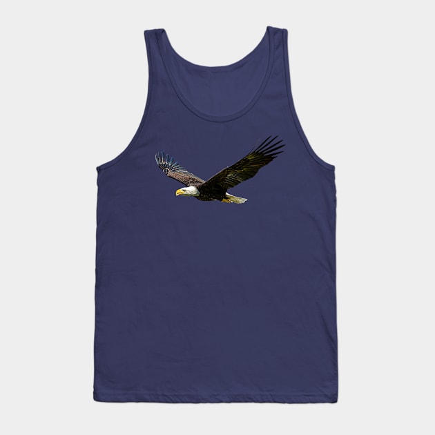 Bald Eagle in flight Tank Top by dalyndigaital2@gmail.com